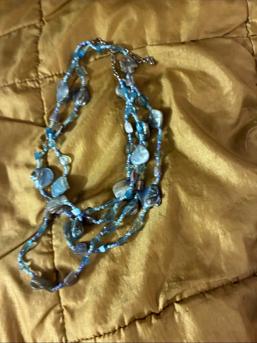 Turquoise Multi-Strand Beaded Women’s Necklace